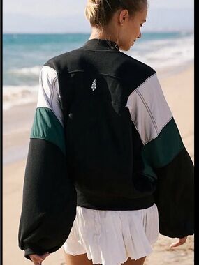 Free People Movement Hot Track Varsity Jacket